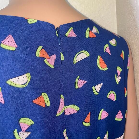 Maison Jules Watermelon Sleeveless Summer A- Line Dress Size M Fit/Flare - Picture 11 of 12